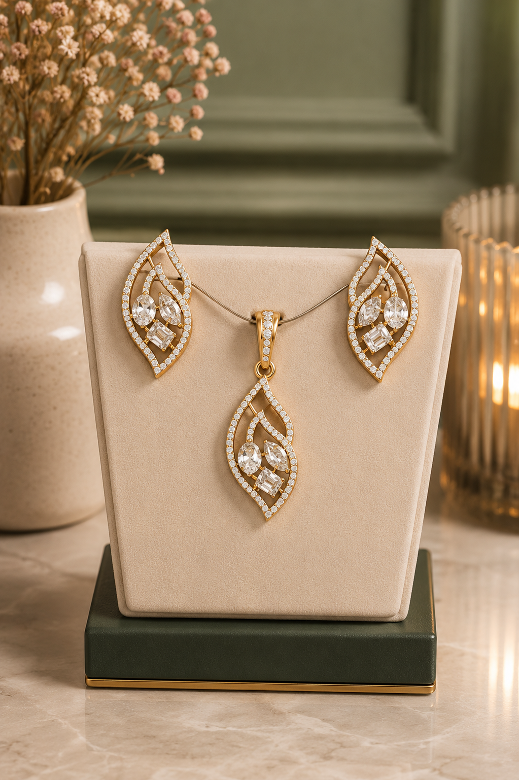 Imperial Diamond Locket Set