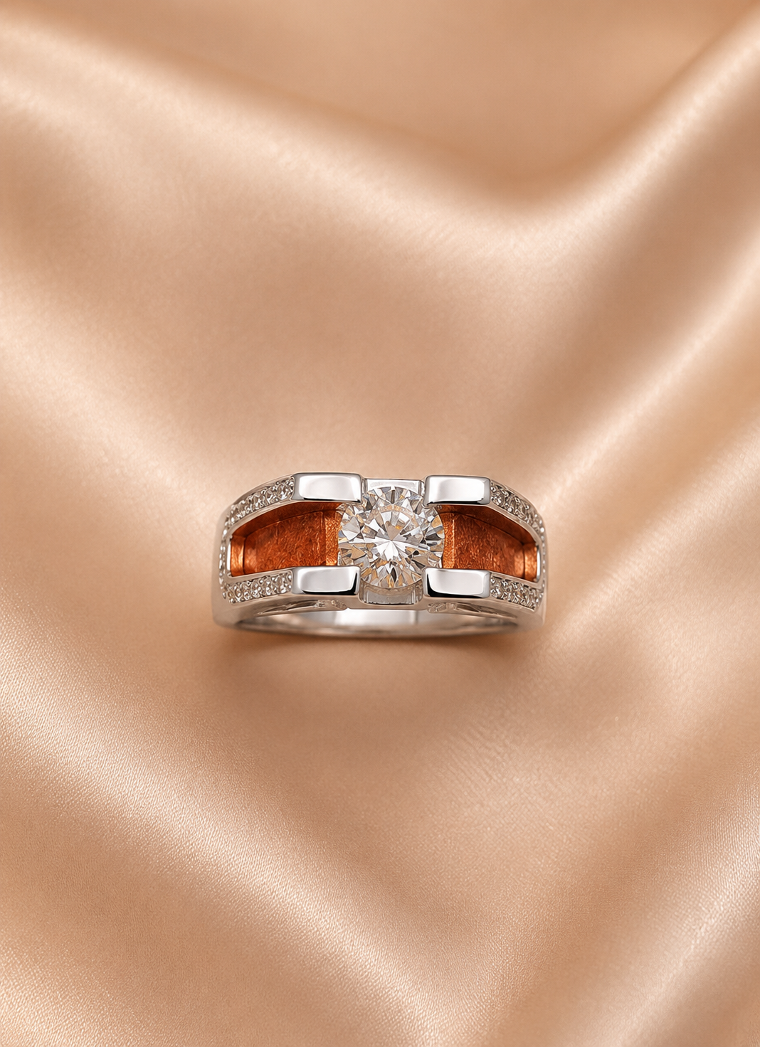 Artisan Interwoven Pavé Diamond Wave Ring Gallery View