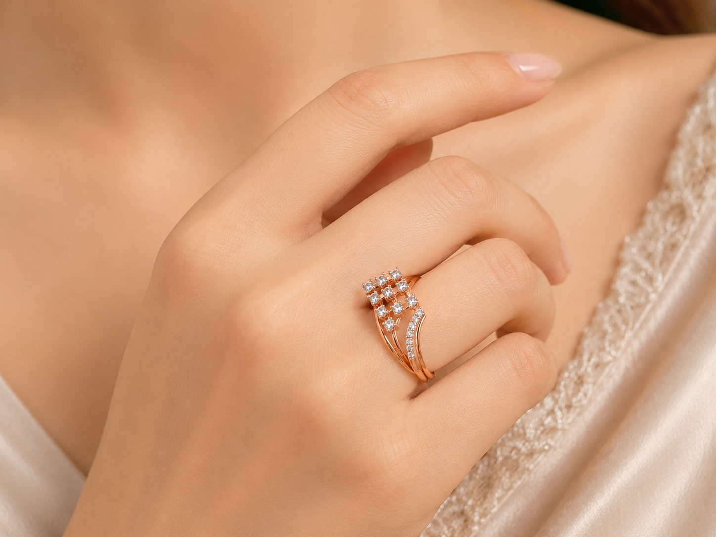 Luminary Baguette Accent Diamond Ring
