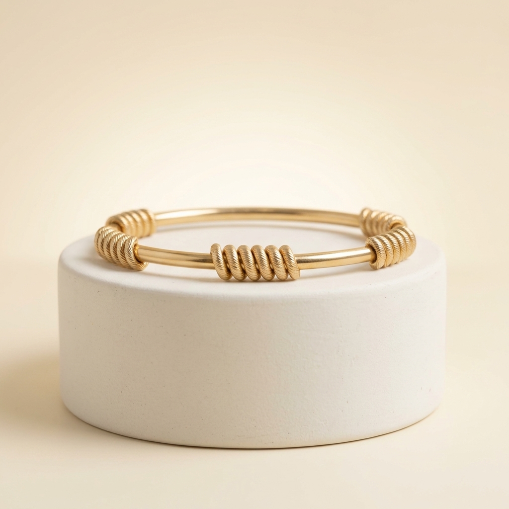 Delicate Gold Broad Bangle