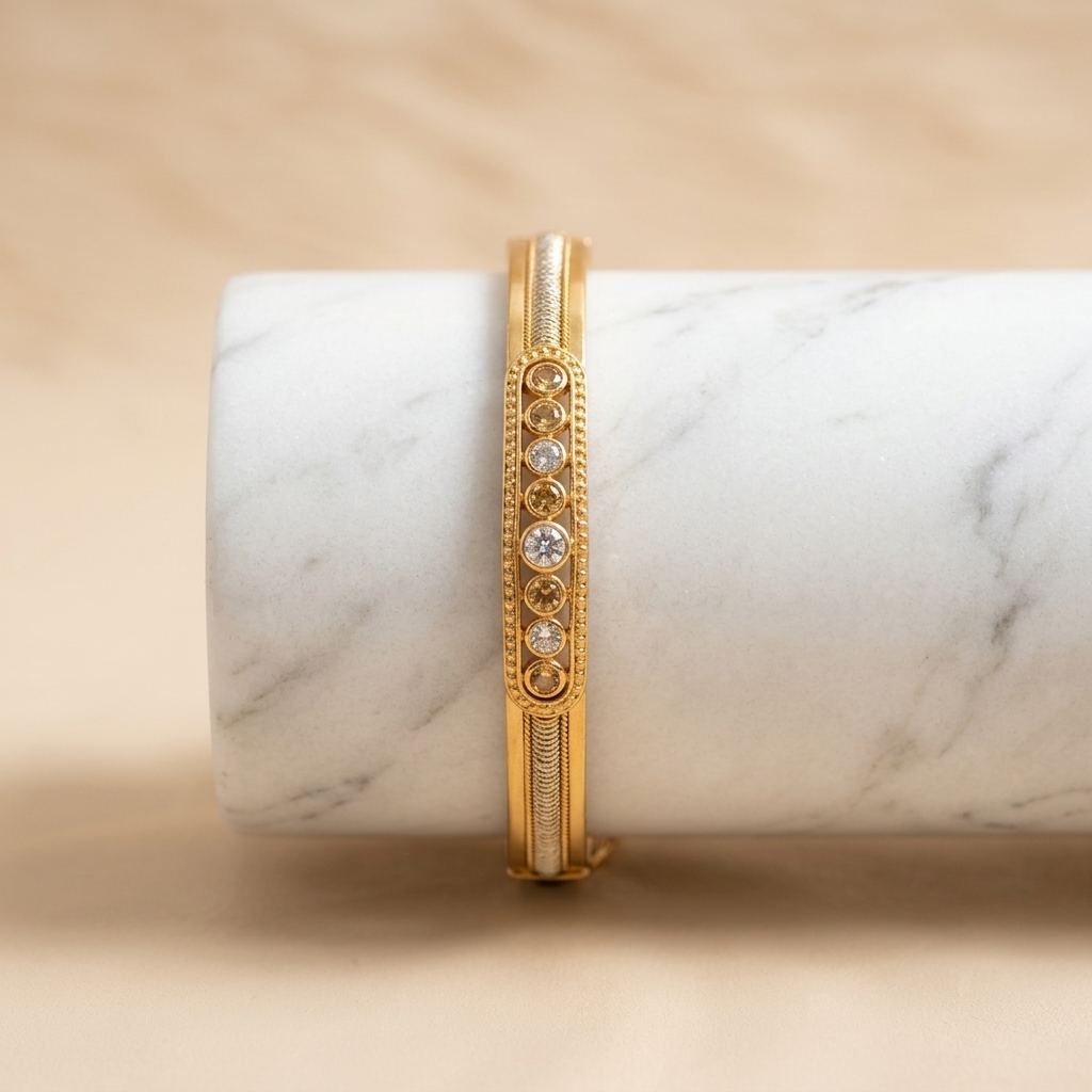 Graceful Gold Ornate Kada