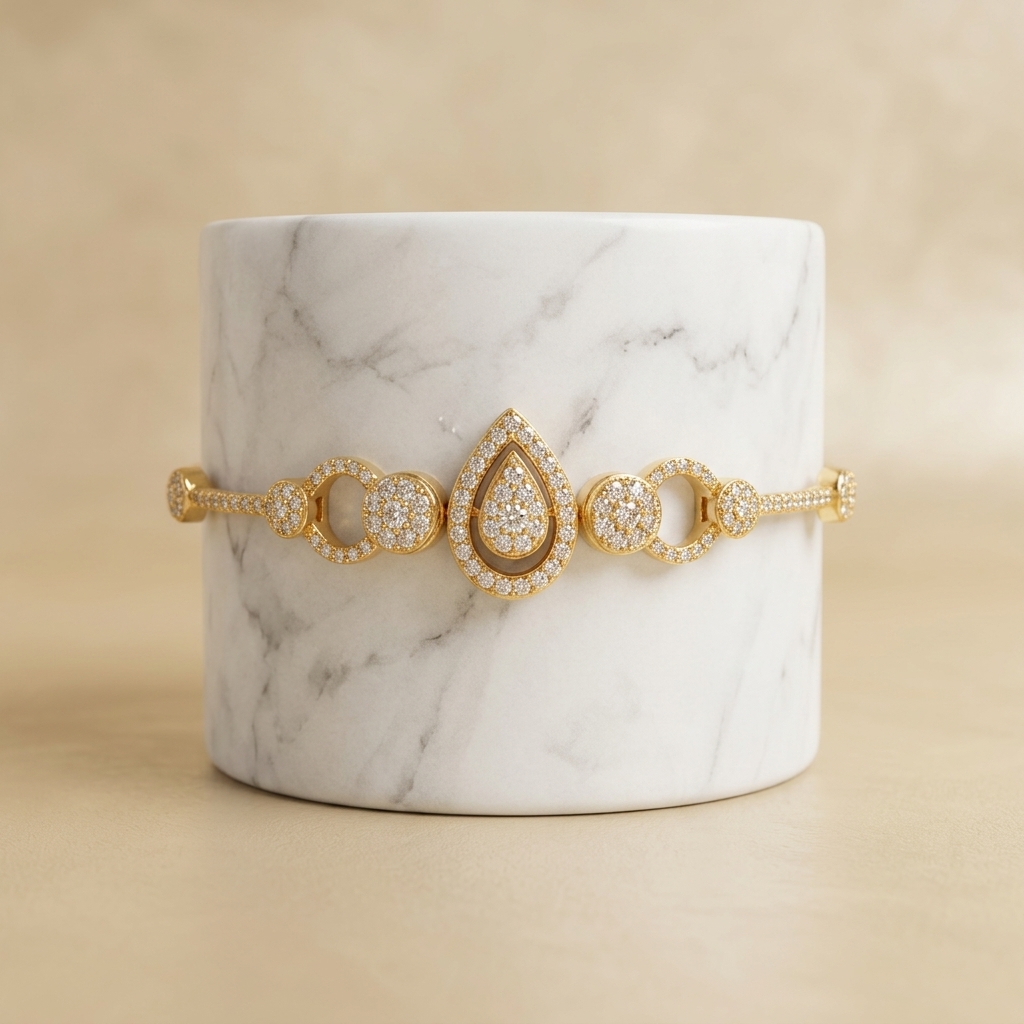 Lustrous Gold Filigree Kada