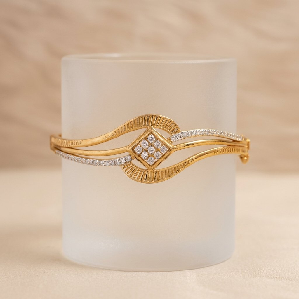 Elegance Gold Broad Bangle