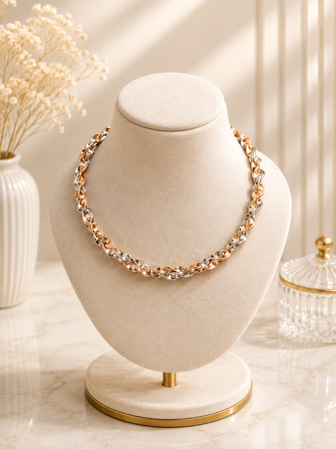 Majestic Gold Spiral Twist Rope Chain