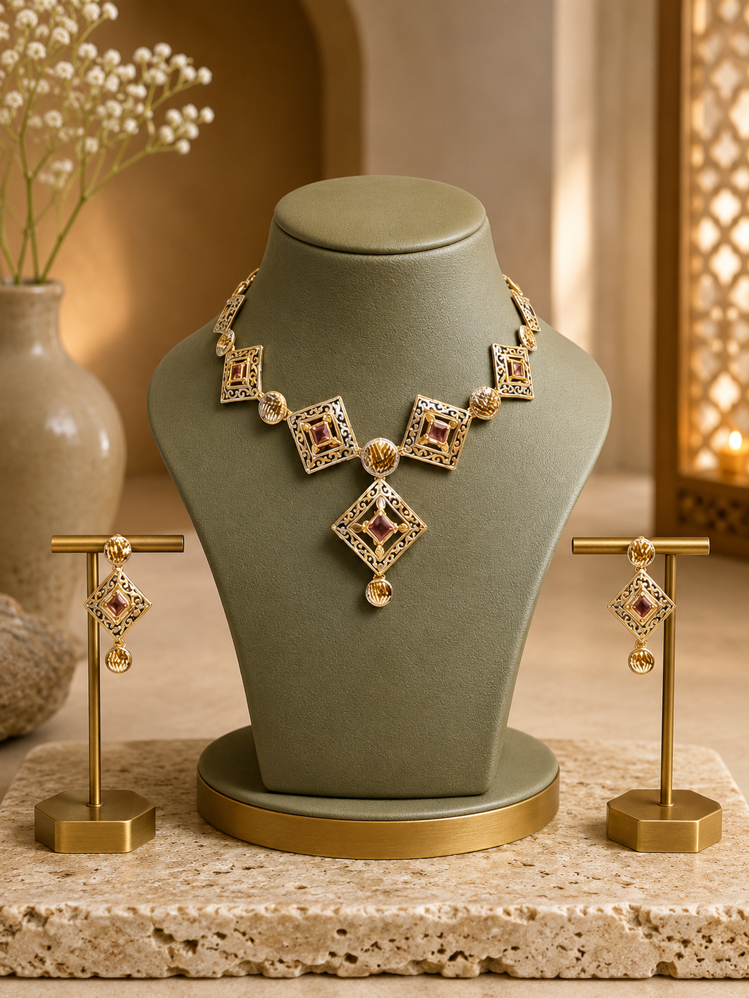 Exquisite Gold Collar Set