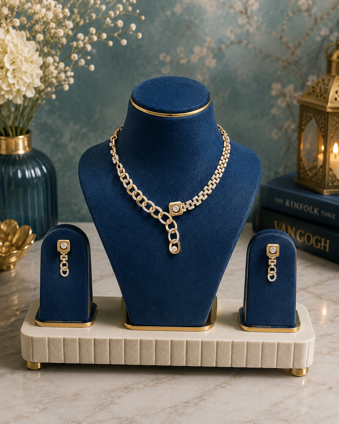 Noble Gold Designer Jewelry Set