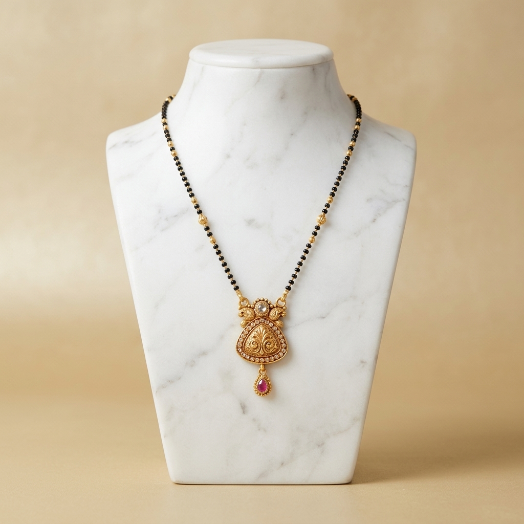 Artisan Gold Floral Mangalsutra
