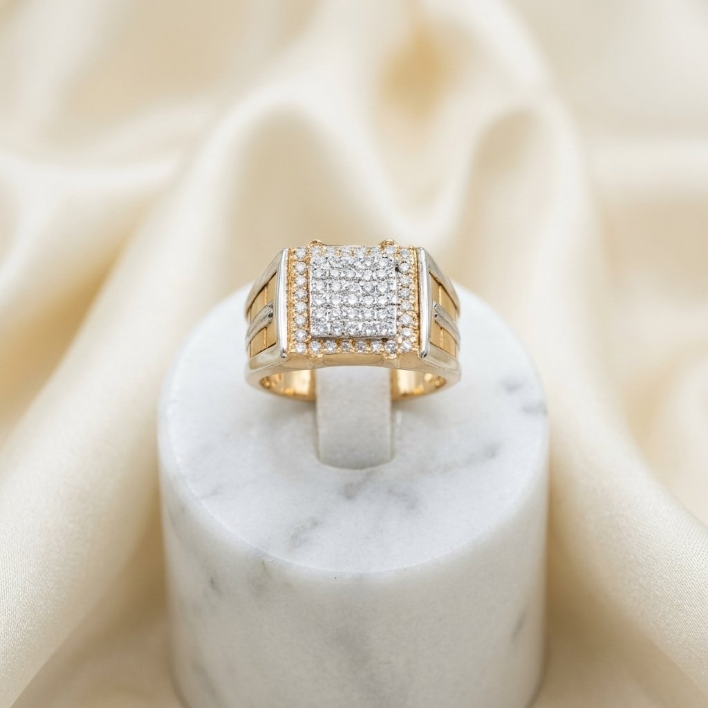 Elegance Gold Cluster Ring