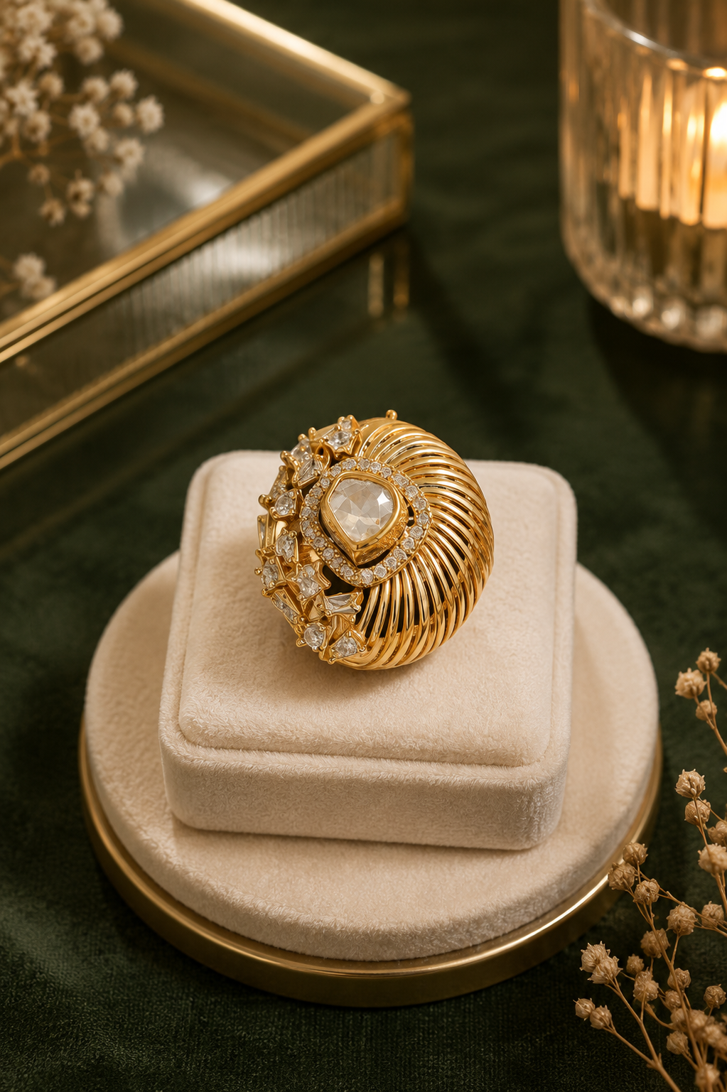 Noble Gold Heart Ring