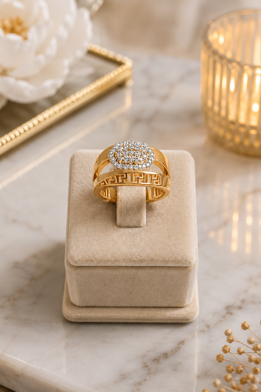 Opulent Gold Engagement Ring