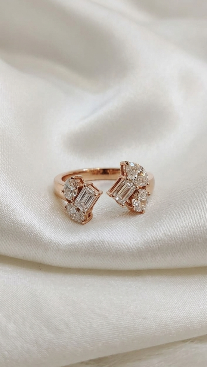 Opulent Princess Cut Halo Diamond Ring Gallery View