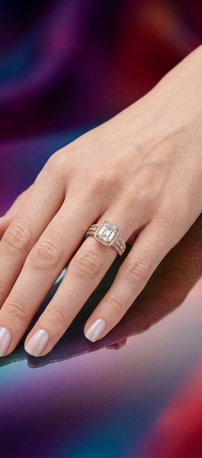 Vintage Pear Shape Solitaire Diamond Ring