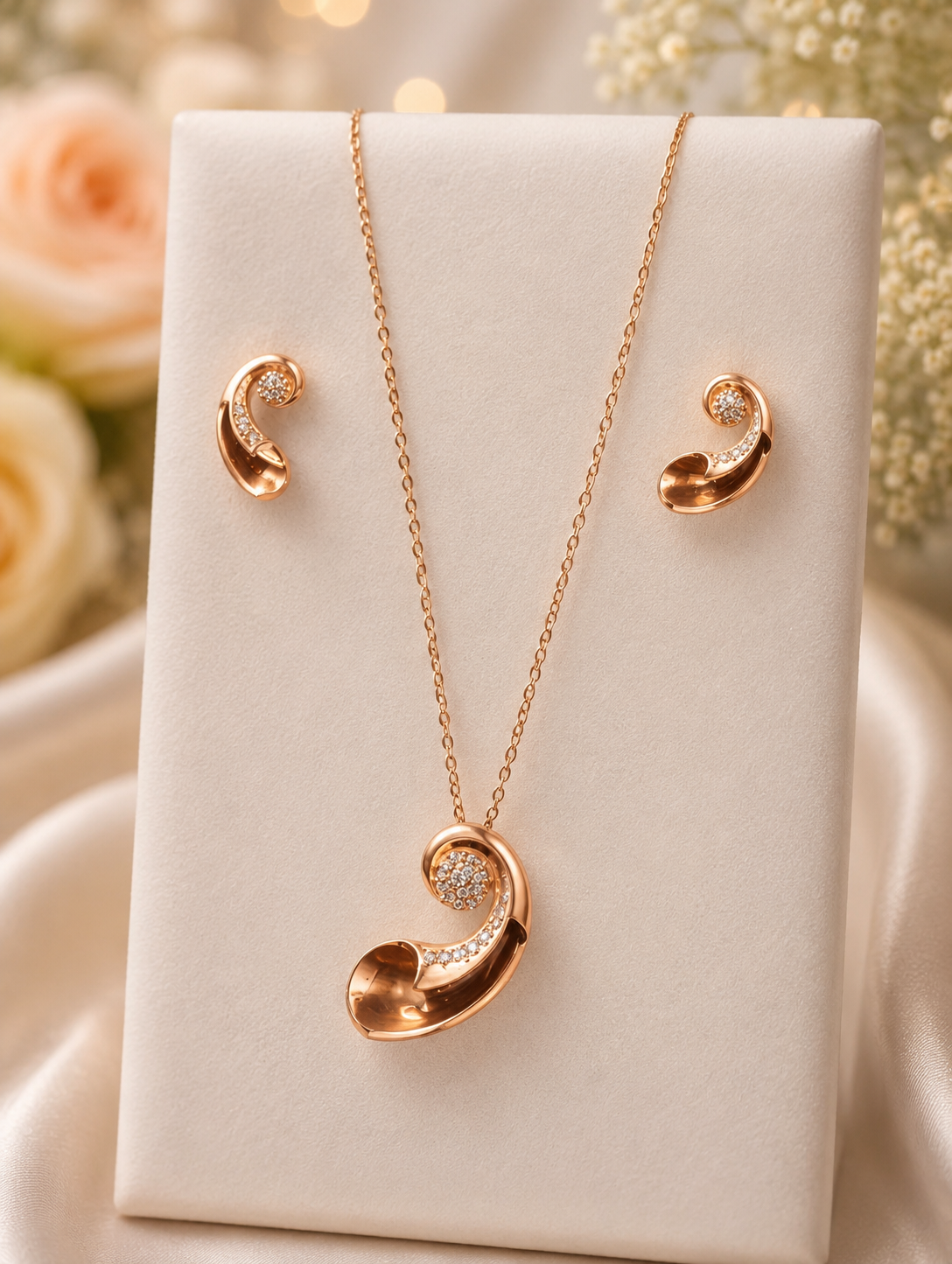 Ethereal Silver Necklace Set