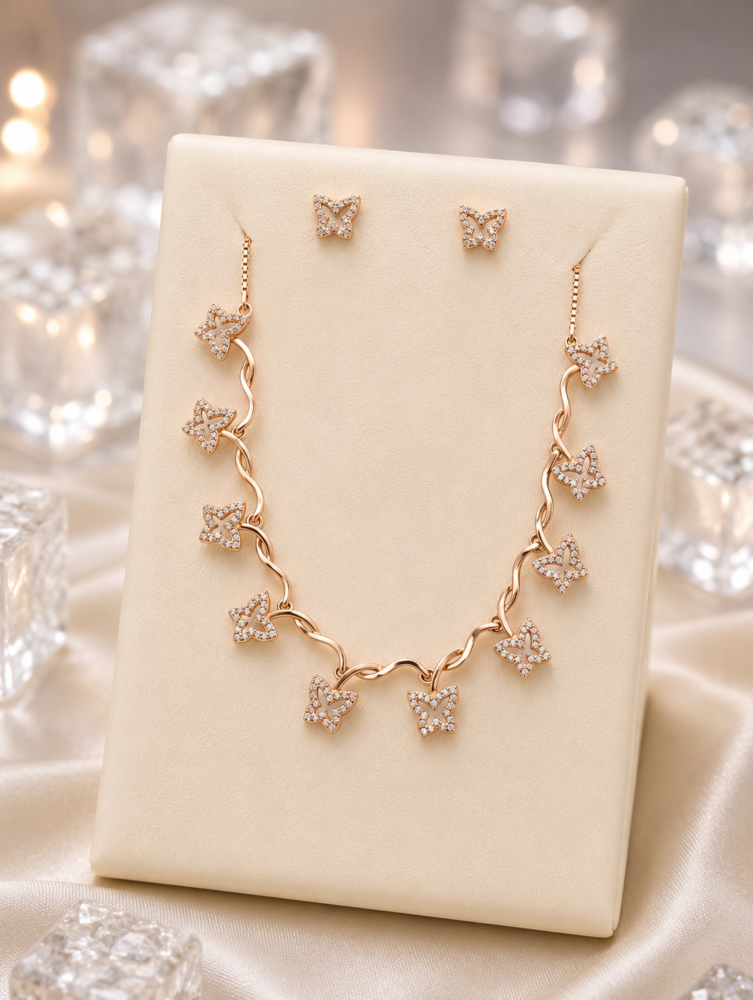 Exquisite Silver Collar Set